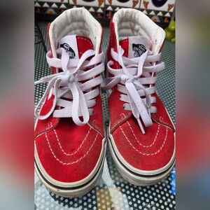 Vans Kids Red High-Top Sneakers Size 13.5